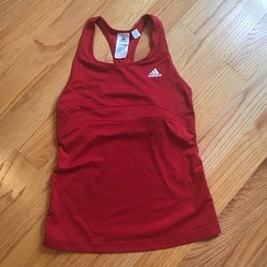 red Adidas workout tank